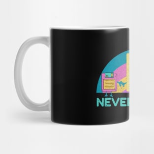 Never Forget VHS Cassette Floppy Disk Mug